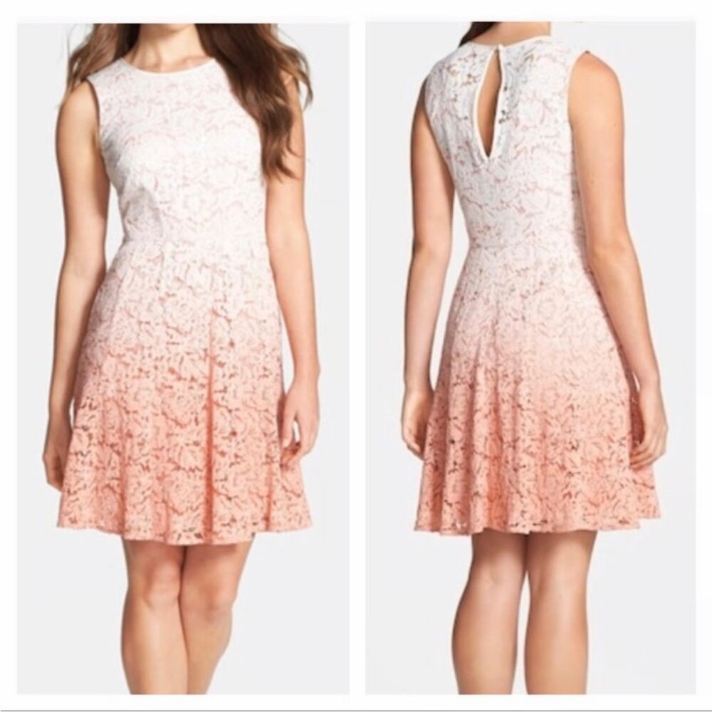 Trina Turk Carpenteria Ombre Lace Sleeveless Dress Size 14 NWT